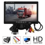 1024x600 7 Inch Ultra Thin TFT LCD HD Monitor Audio Video AV Car Home Monitor Bright Color with VGA Interface