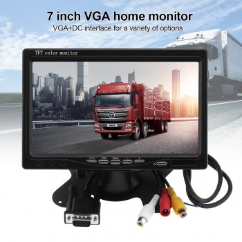 1024x600 7 Inch Ultra Thin TFT LCD HD Monitor Audio Video AV Car Home Monitor Bright Color with VGA Interface