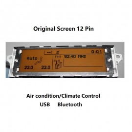 Car Screen Support USB Dual-zone Air AC Bluetooth Display Yellow Monitor 12 pin Suitable 307 407 408 C4 C5 Car Display Screen