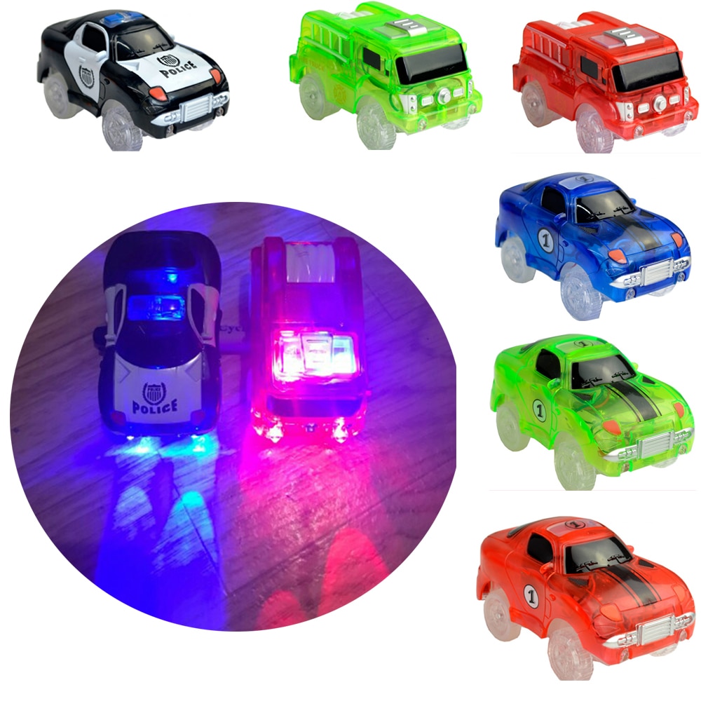 Glow track Spare parts For Magic Tracks DIY LED Light Up Car Toys Glowing Racing Electronics Glow Car Lights Cave bridge cross