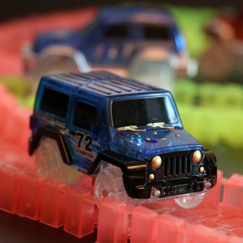Glow track Spare parts For Magic Tracks DIY LED Light Up Car Toys Glowing Racing Electronics Glow Car Lights Cave bridge cross
