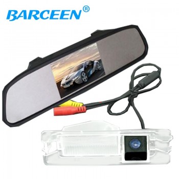 Parking Assistance 2 in 1 4.3 inch Digital LCD Mirror Car Parking r + Car Parking Rear view Camera For  Renault logan Sandero