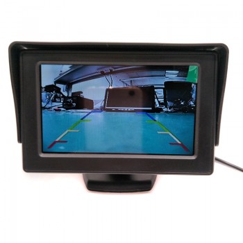 4.3 inch TFT LCD Parking Car Rear View Monitor Car Rearview Backup Monitor 2 Video Input for Reverse Camera DVD