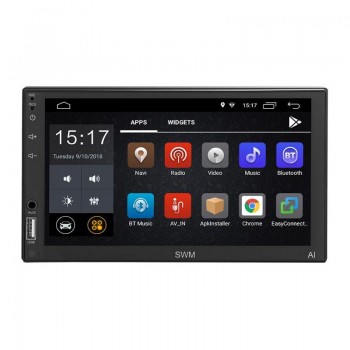 SWM Car MP5 Player A1 2Din Quad-core Android 8.1 Car Stereo MP5 Player GPS Navi WiFi RDS FM AM Radio U Disk BT4.2 Without Camera