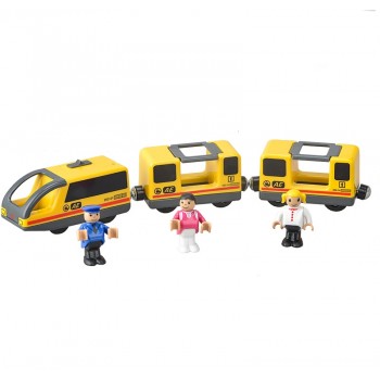 Kids Electric Train Toys Set Magnetic Train Diecast Slot Toy Fit for Standard Wooden Train Track Railway
