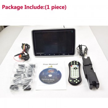 Cemicen 2PCS 10.1 Inch Car Headrest Monitor DVD Video Player USB/SD/HDMI/IR/FM TFT LCD Screen Touch Button Game Remote Control