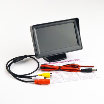 Hippcron 4.3 Inch Auto Parking System HD Car Rearview Mirror Monitor with 170 Degrees Waterproof for rear view camera