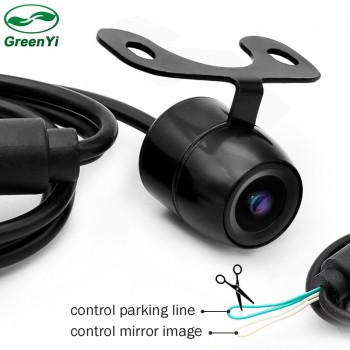 Universal 5 inch Car HD Rearview Mirror Monitor CCD Video Auto Parking Assistance With 4 LED Night Vision Reversing Front Camera