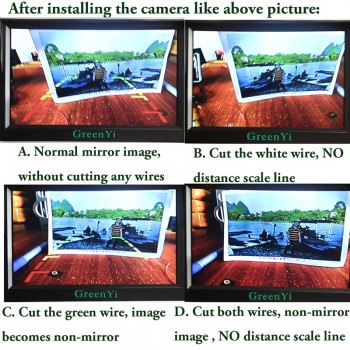 Universal 5 inch Car HD Rearview Mirror Monitor CCD Video Auto Parking Assistance With 4 LED Night Vision Reversing Front Camera