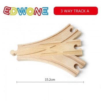 EDWONE Thomas Wooden Train Track Railway Accessories All Kinds of Wood Track Variety Thomas Component Educational Toys