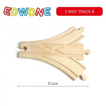 EDWONE Thomas Wooden Train Track Railway Accessories All Kinds of Wood Track Variety Thomas Component Educational Toys
