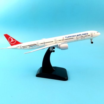 Aliexpress 11.11 Hot sale 20CM TURKISH AIRLINES Boeing 777 Airplane model  Plane model 16CM Aircraft model Toy plane gift