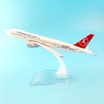 Aliexpress 11.11 Hot sale 20CM TURKISH AIRLINES Boeing 777 Airplane model  Plane model 16CM Aircraft model Toy plane gift