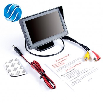 Color TFT LCD monitor display 4.3-inch Car parking rearview backup  video PAL/NTSC FREE SHIPPING