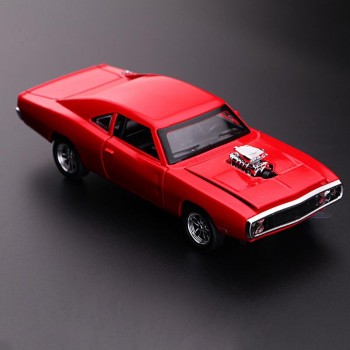 Dodge Charger Diecast Metal Model Car Sound And Light Pull-back Vehicle Toy