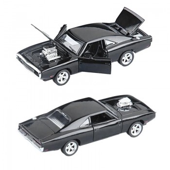 Dodge Charger Diecast Metal Model Car Sound And Light Pull-back Vehicle Toy