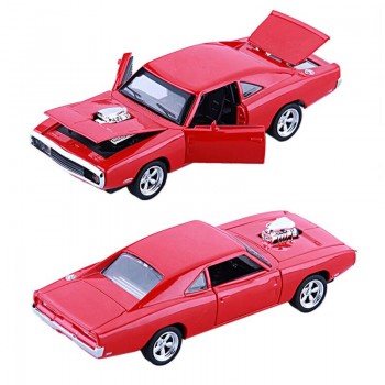 Dodge Charger Diecast Metal Model Car Sound And Light Pull-back Vehicle Toy