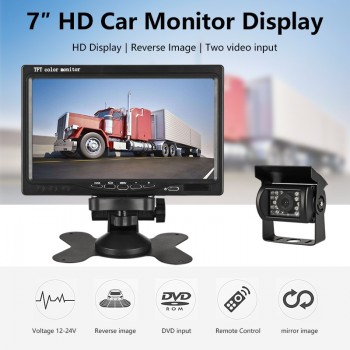 JMCQ 7 TFT LCD Car Monitor HD Display Reverse Camera Parking System for Car Rearview Monitors Anti-glare Great vision For truck