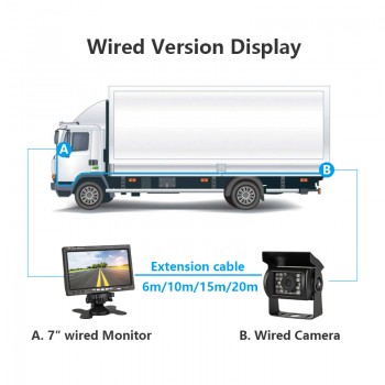JMCQ 7 TFT LCD Car Monitor HD Display Reverse Camera Parking System for Car Rearview Monitors Anti-glare Great vision For truck