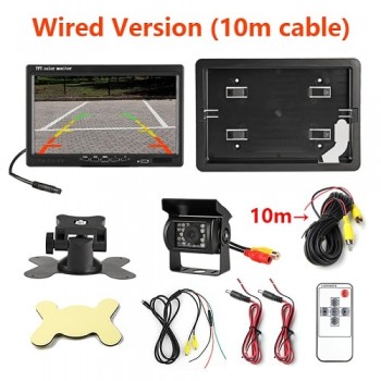 JMCQ 7 TFT LCD Car Monitor HD Display Reverse Camera Parking System for Car Rearview Monitors Anti-glare Great vision For truck