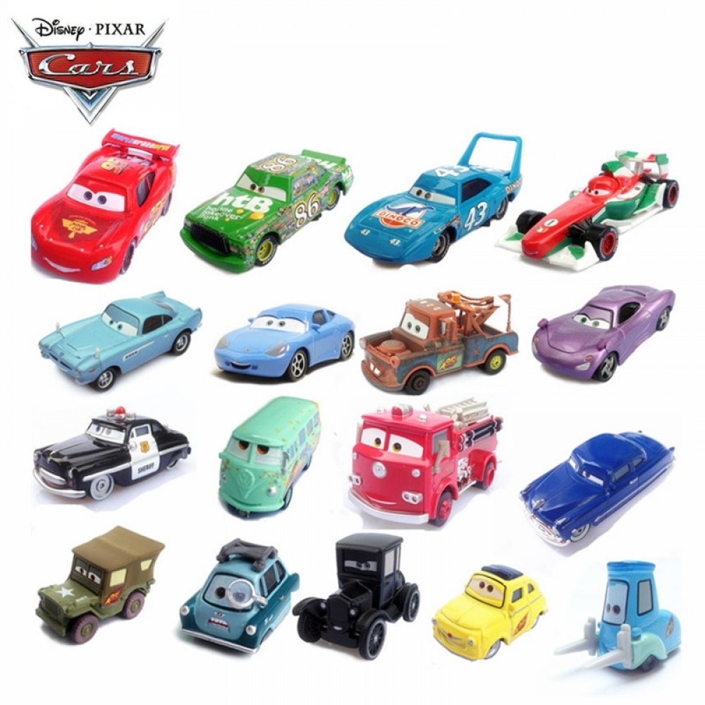 34 Style Disney Pixar Cars 2 3 The King Chick Hicks Jackson Coches Cruz Ramirez High Quality 1:55 Diecast Car Toy Model Boy Gift