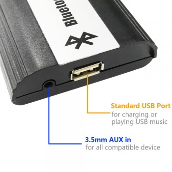 APPS2Car Hands-Free Car Bluetooth Adapter USB Auxialiary Input Mp3 Adapter for BMW BMW3 Series E46 1998-2005