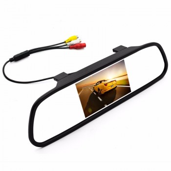 GreenYi HD 800*480 Car Mirror Monitor 5 TFT LCD Mirror Car Parking Rear View Monitor 2 Video Input Connect Rear/ Front Camera