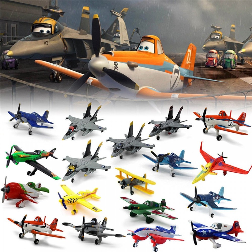 Pixar Planes 1:55 10-12cm No.72 Skipper Dusty Crophopper The King Ishani Shipboard Aircraft Echo Metal Diecast Toy Plane Loose