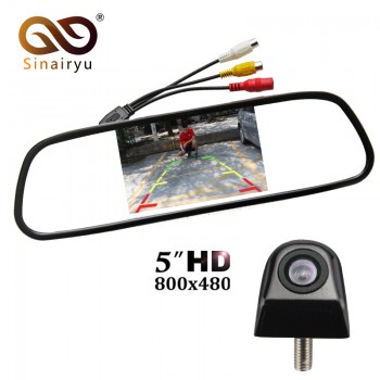 Sinairyu Auto mirror Monitor Car Parking Assistance System 5 inch HD 800*480 TFT LCD Car Monitor With CCD HD Rear View Camera