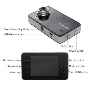 Mini Car DVR K6000 Full HD 1080P 2.6 Camera Dashcam Camcorder Camera Video Recorder Dash Cam Wide Angle Dash Cam