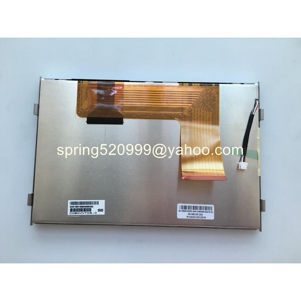 Original new AUO 8.0Inch LCD display with capacitor touch screen C080VVT03.0 C080VVT03 For car gps navigation