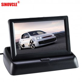 SINOVCLE Car Monitor 4.3 Display for Rear View Parking Camera Foldable Color TFT LCD  4.3 Inch HD Screen For Car Reverse