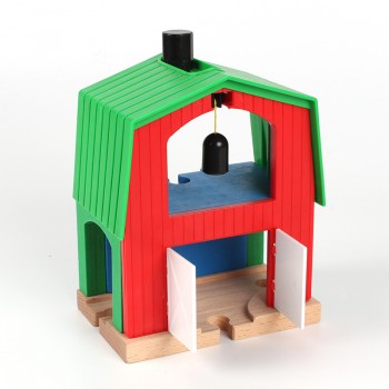 Wooden Cranes Toys Wooden Train Track Railway Accessories Cranky Move House Educational Slot DIY Wood Tracks