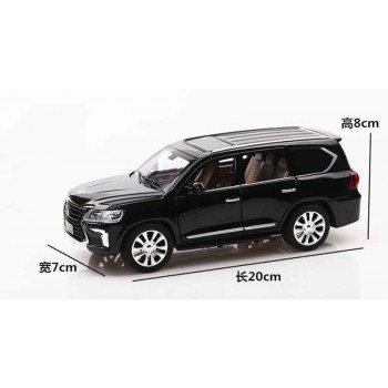 1:24 LX570 Alloy Metal Model Pull Back Toy Cars Light Sound Diecast Vehicle Toys Car for children Adults Collection