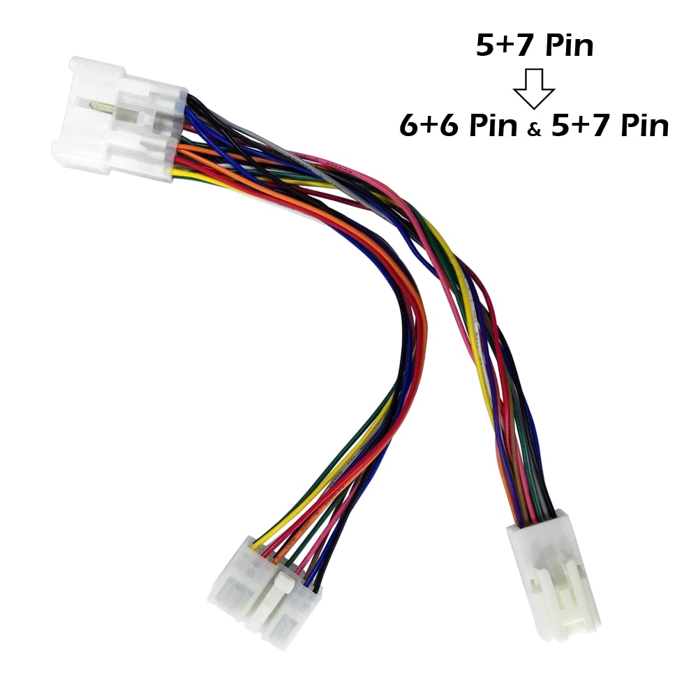 Y Spliter Cable for Lexus RX300 with 5+7 Male Connector fits AUX Adapter USB Interface Bluetooth Kits via CD changer port