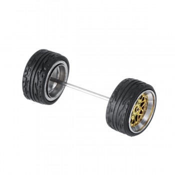 4PCS Alloy Wheels Tire Set Axles Vehicle Wheels Tire Modified Alloy Car Refit Wheels For 1/64 Vehicle Car Model