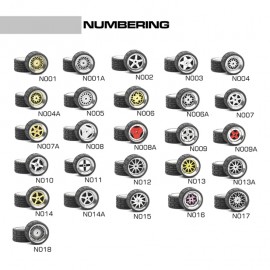 Car Wheels Tire Modified Vehicle Alloy Car Refit Wheels For 1/64 Cars Suitable For  Some Tomica Cars 4 Wheels One Set
