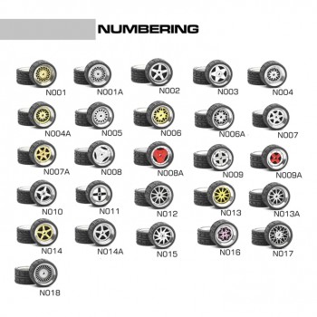 Car Wheels Tire Modified Vehicle Alloy Car Refit Wheels For 1/64 Cars Suitable For  Some Tomica Cars 4 Wheels One Set