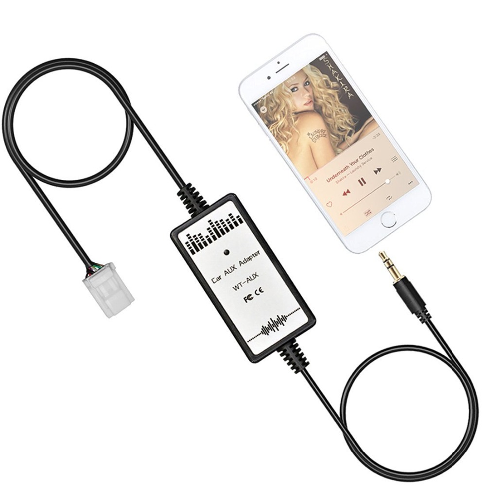 Original Patented Factory Radio 3.5mm Audio Input Adapter AUX Jack iPod Interface for Toyota Auris 2007 +