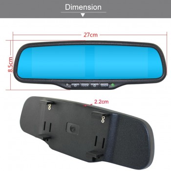 ANSHILONG Dual 4.3 TFT LCD Rear View Car Monitor Mirror 2CH Video In 2pcs Screen Display Universal Version Free Shipping