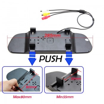 HaiSunny 5 inch Car Rearview Mirror Monitor With Night Vision Dynamic Trajectory Rear View Vehicle Reverse Backup Camera