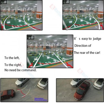 HaiSunny 5 inch Car Rearview Mirror Monitor With Night Vision Dynamic Trajectory Rear View Vehicle Reverse Backup Camera
