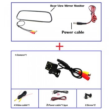 HaiSunny 5 inch Car Rearview Mirror Monitor With Night Vision Dynamic Trajectory Rear View Vehicle Reverse Backup Camera