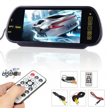 7 Inch TFT LCD Touch Screen bluetooth Car MP5 Player FM Transmitter Reversing Backup Camera Car Rear View Parking Mirror Monitor