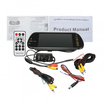 7 Inch TFT LCD Touch Screen bluetooth Car MP5 Player FM Transmitter Reversing Backup Camera Car Rear View Parking Mirror Monitor
