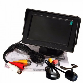2018 New Universal 12V Monitor+Wireless Parking 4.3 LCD Car Rear View Monitor Night Vision Reverse Backup Camera Waterproof