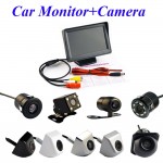 Viecar 4.3Inch Auto Parking System display HD Car Rearview Mirror Monitor with 170 Degrees Waterproof Car rear view camera
