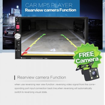 NEW 7inch HD TFT screen car radio bluetooth MP3 MP4 MP5 12V audio player car stereo Support rear view camera TF/SD 1 DIN