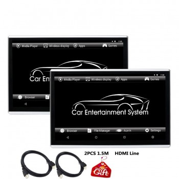 2PCS 11.6 Inch Android 6.0 Car Headrest Monitor 1920*1080 HD 1080P Touch Screen WIFI/Bluetooth/USB/SD/HDMI/FM MP5 Video Player