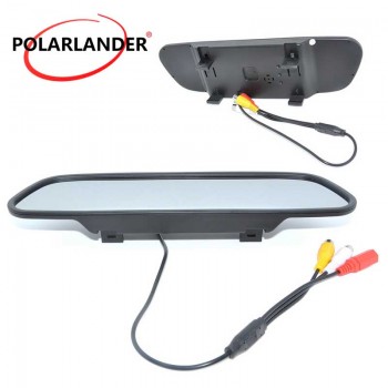 hot sell High resolution 5.0 inch Color TFT LCD Car Rearview Mirror Monitor for DVD Camera VCR DC 12V